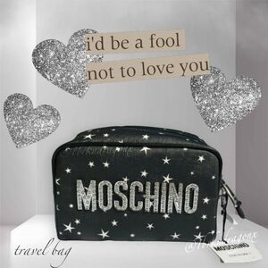 NEW Moschino Couture Star Bright Travel Cosmetic Bag Shower Shave Unisex